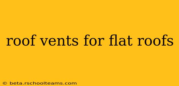 roof vents for flat roofs