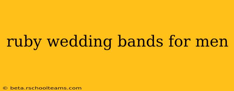 ruby wedding bands for men