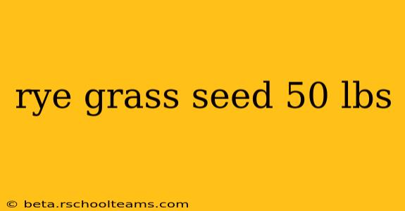 rye grass seed 50 lbs