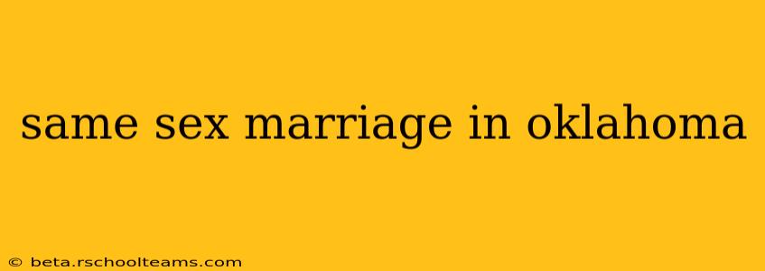 same sex marriage in oklahoma