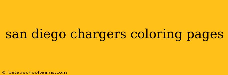 san diego chargers coloring pages