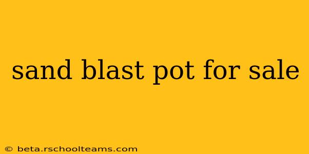 sand blast pot for sale