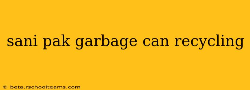 sani pak garbage can recycling