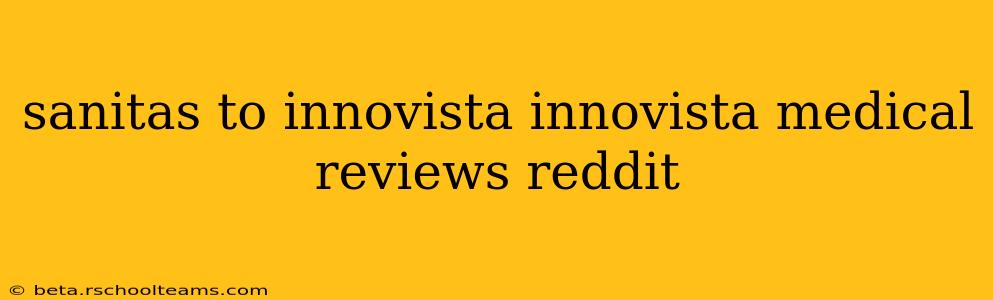 sanitas to innovista innovista medical reviews reddit