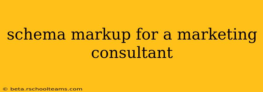 schema markup for a marketing consultant