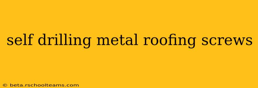 self drilling metal roofing screws
