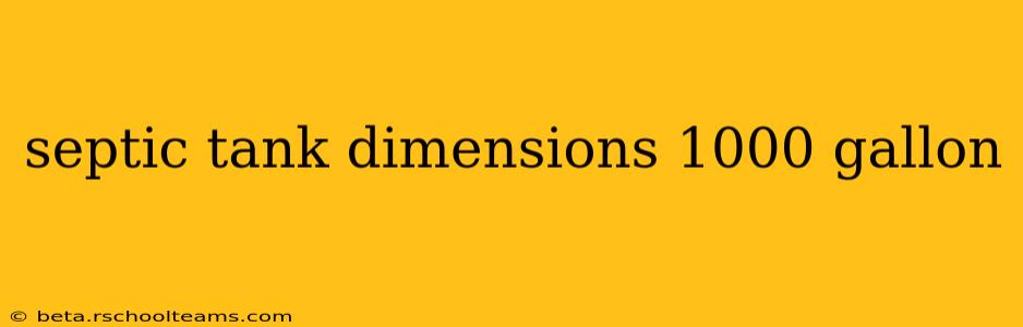 septic tank dimensions 1000 gallon