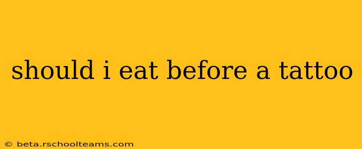 should i eat before a tattoo