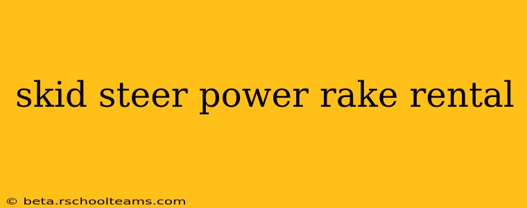 skid steer power rake rental