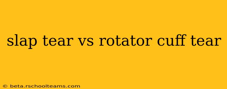 slap tear vs rotator cuff tear
