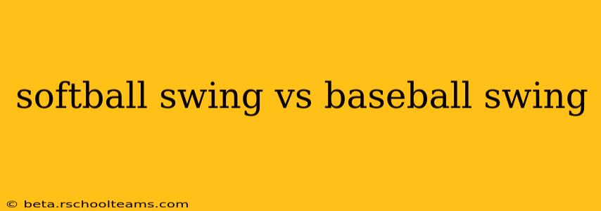 softball swing vs baseball swing