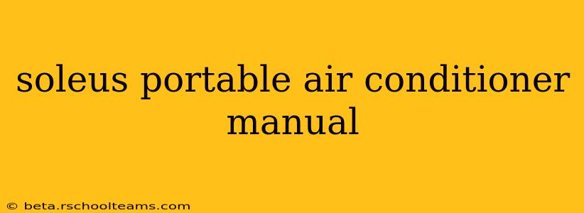 soleus portable air conditioner manual