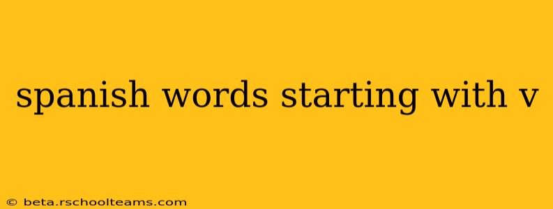 spanish words starting with v
