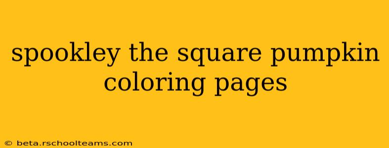 spookley the square pumpkin coloring pages
