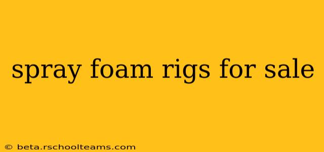 spray foam rigs for sale