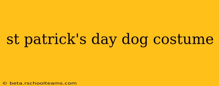 st patrick's day dog costume