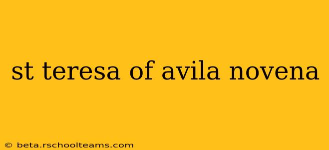 st teresa of avila novena