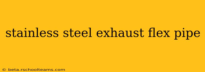 stainless steel exhaust flex pipe