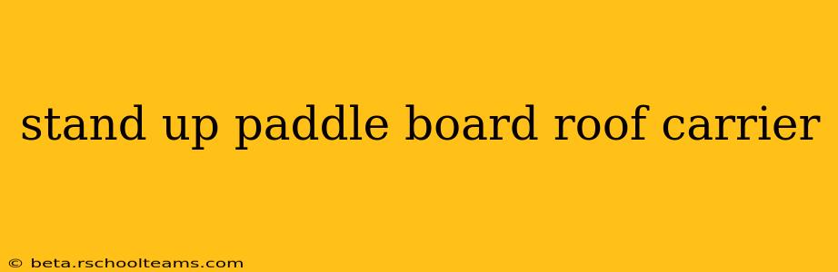 stand up paddle board roof carrier