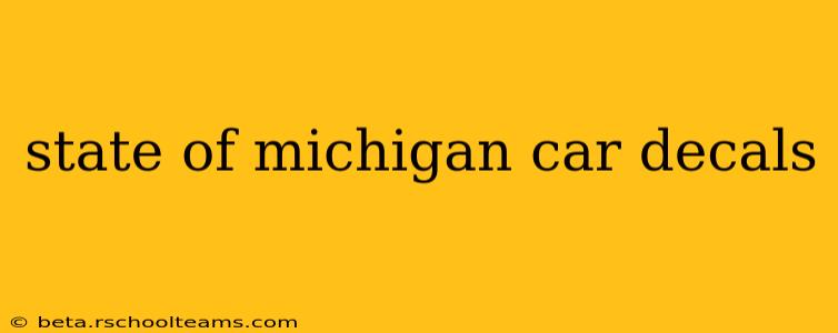 state of michigan car decals