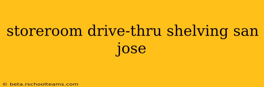 storeroom drive-thru shelving san jose