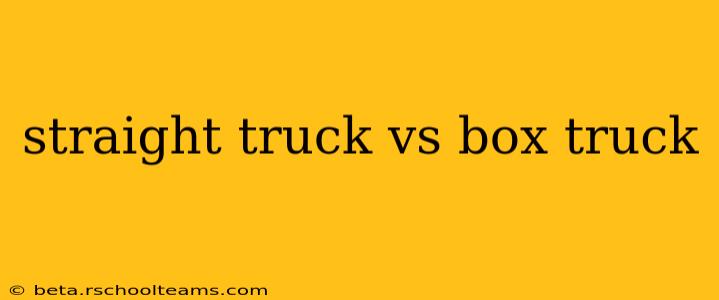 straight truck vs box truck