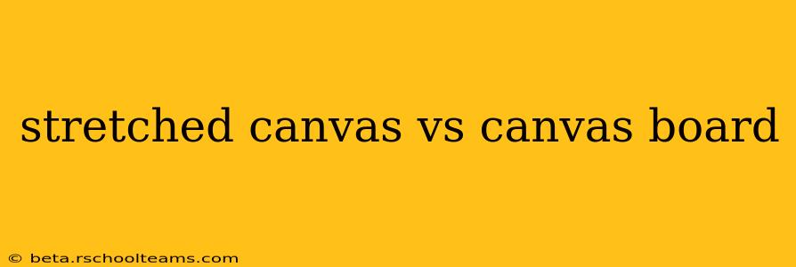 stretched canvas vs canvas board