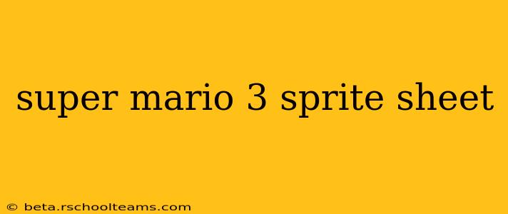 super mario 3 sprite sheet