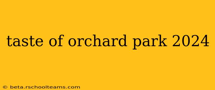taste of orchard park 2024