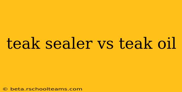 teak sealer vs teak oil
