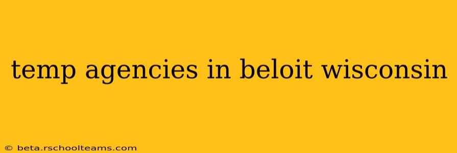 temp agencies in beloit wisconsin