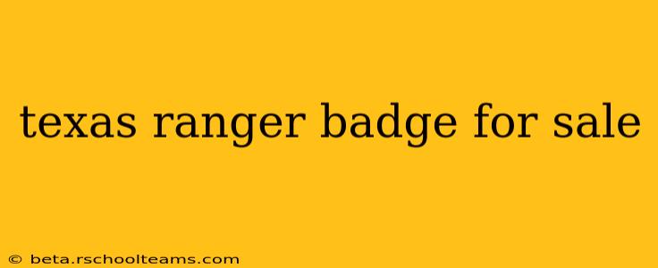 texas ranger badge for sale
