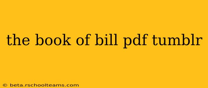 the book of bill pdf tumblr