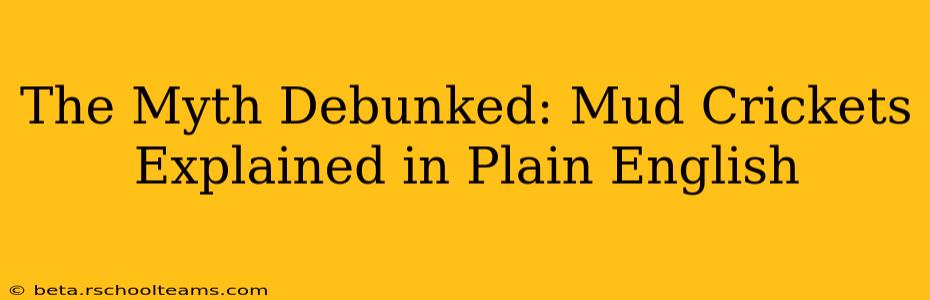 The Myth Debunked: Mud Crickets Explained in Plain English