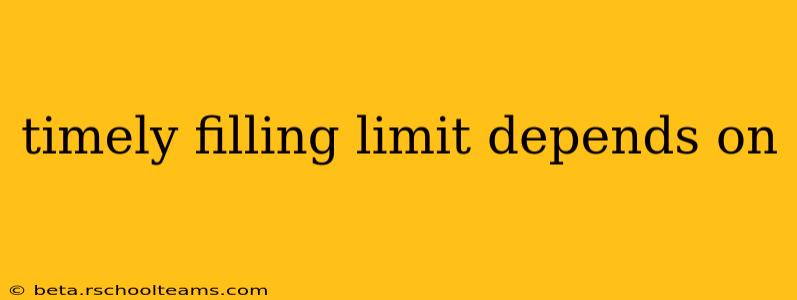 timely filling limit depends on