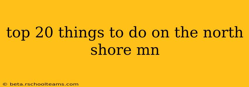 top 20 things to do on the north shore mn