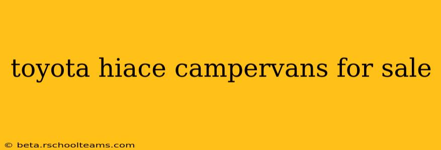 toyota hiace campervans for sale