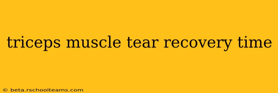 triceps muscle tear recovery time