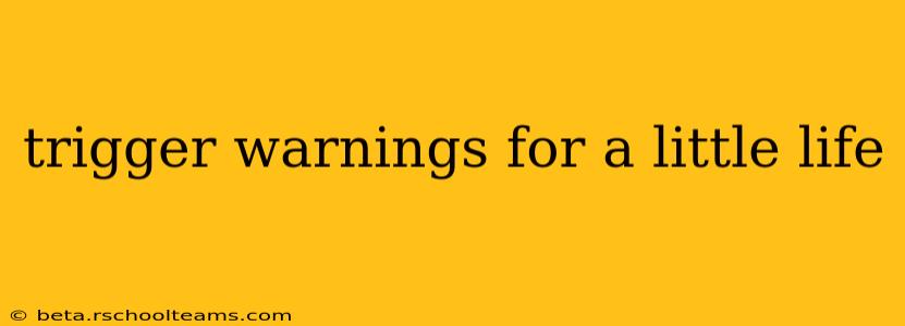 trigger warnings for a little life