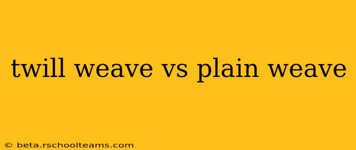 twill weave vs plain weave