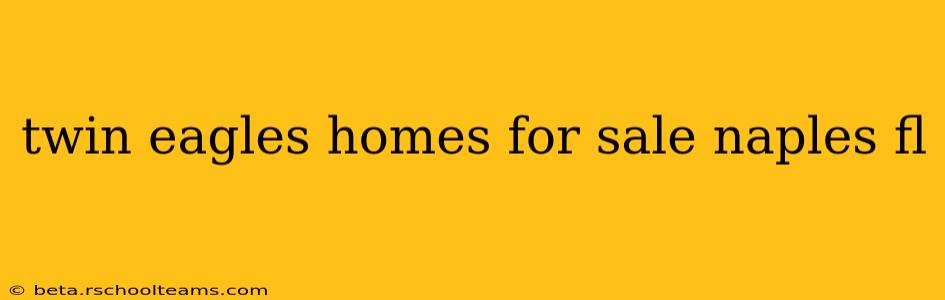 twin eagles homes for sale naples fl