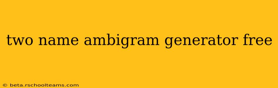 two name ambigram generator free