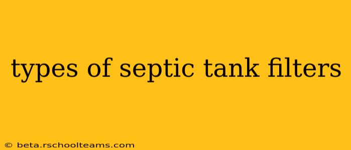 types of septic tank filters