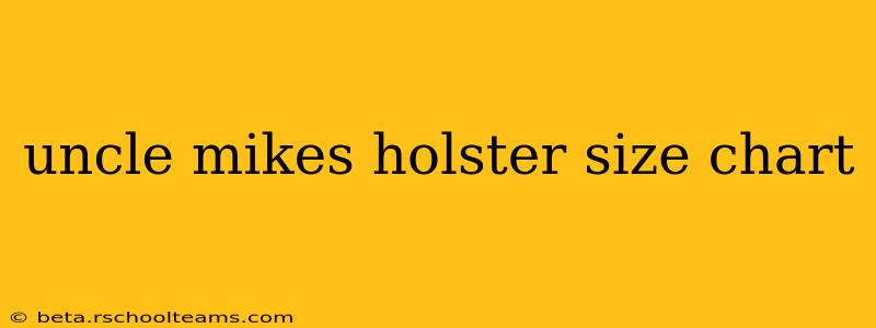 uncle mikes holster size chart