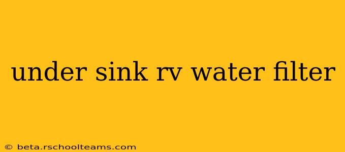 under sink rv water filter