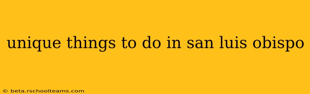 unique things to do in san luis obispo
