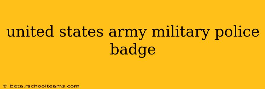 united states army military police badge