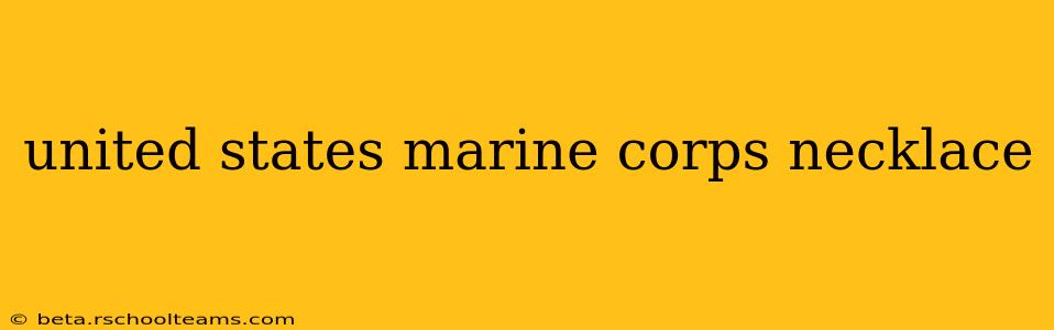 united states marine corps necklace
