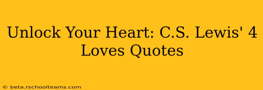 Unlock Your Heart: C.S. Lewis' 4 Loves Quotes