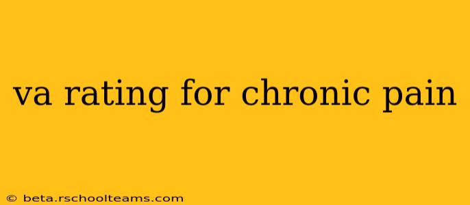 va rating for chronic pain